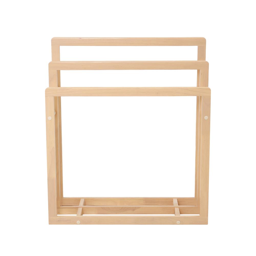 ราวพาดผ้าไม้ยางพารา 3 เส้น PLIM STEP 75 ซม. สีเนเชอรัล