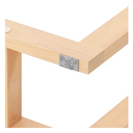 ราวพาดผ้าไม้ยางพารา 3 เส้น PLIM STEP 75 ซม. สีเนเชอรัล_3