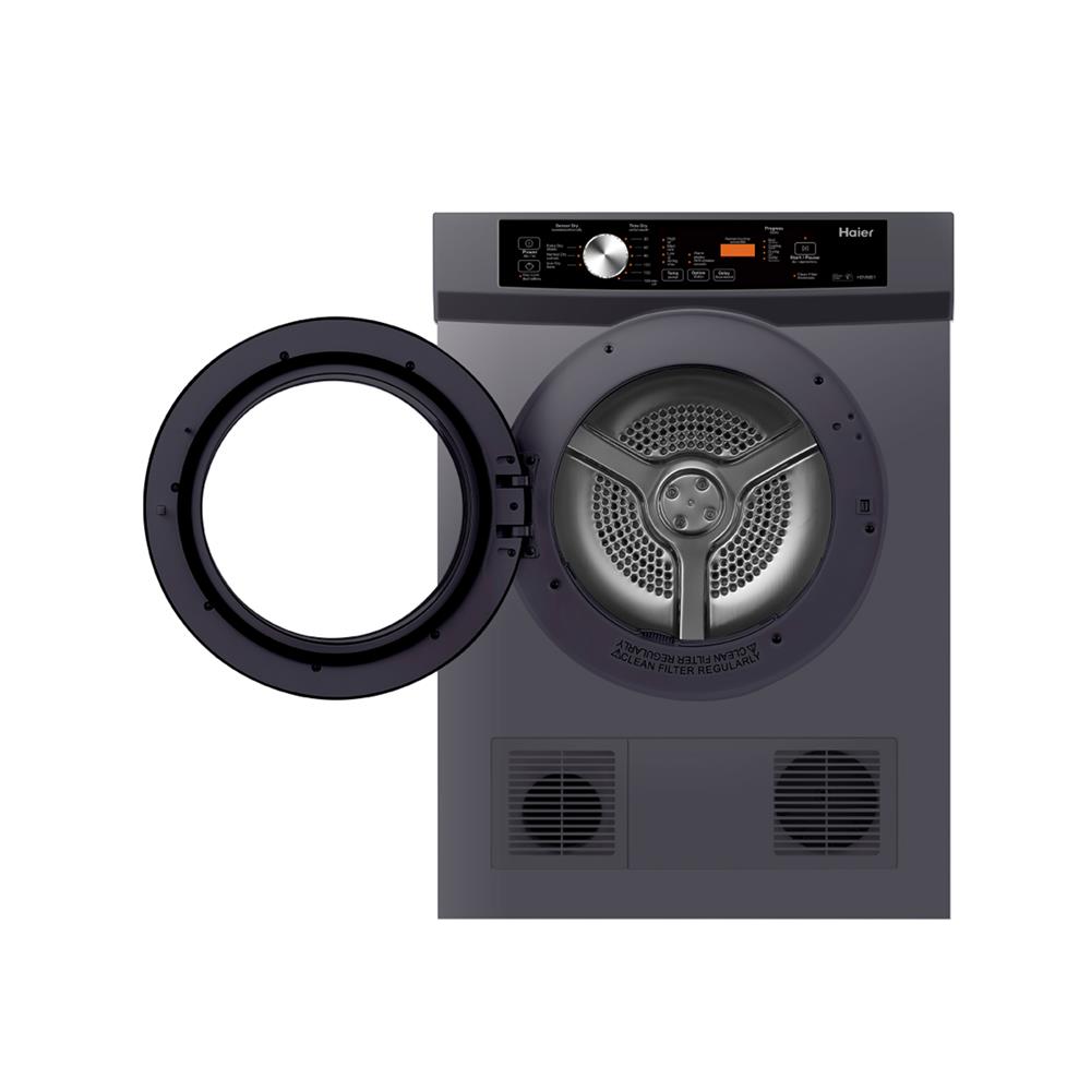 เครื่องอบผ้าฝาหน้า HAIER HDV80E1 8 กก. VENTING สีเทา