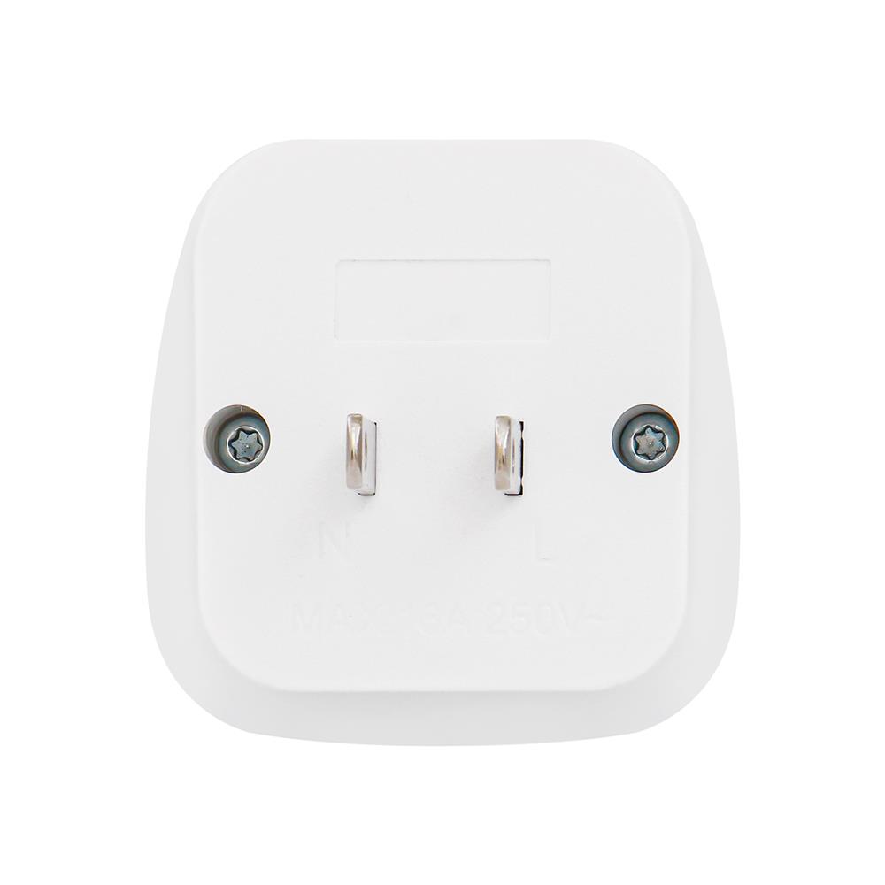 ปลั๊กแปลง 2 ขาแบน 2 IN 1 ELECKTA EL16A-E 3600W 16 แอมป์ สีขาว