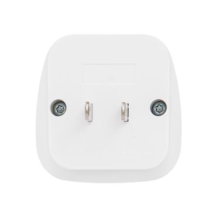 ปลั๊กแปลง 2 ขาแบน 2 IN 1 ELECKTA EL16A-E 3600W 16 แอมป์ สีขาว_2