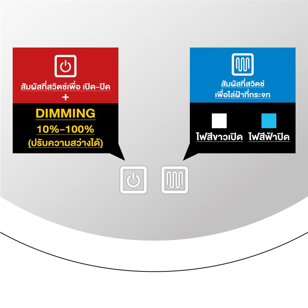 กระจกเงาตกแต่ง LED WSP MLD2-3 80x80 ซม.