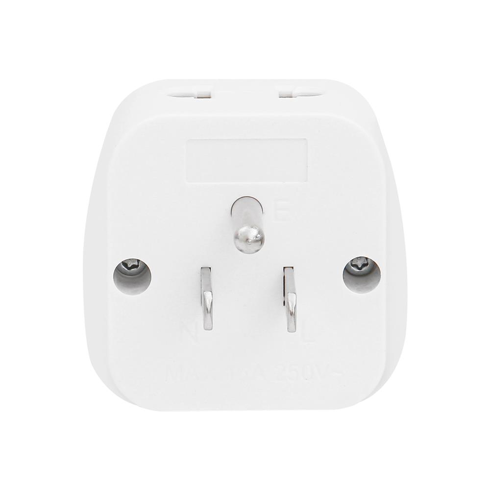 ปลั๊กแปลง 3 ขาแบน 2 IN 1 ELECKTA EL16A-B 3600W 16 แอมป์ สีขาว