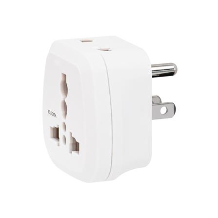 ปลั๊กแปลง 3 ขาแบน 2 IN 1 ELECKTA EL16A-B 3600W 16 แอมป์ สีขาว_1