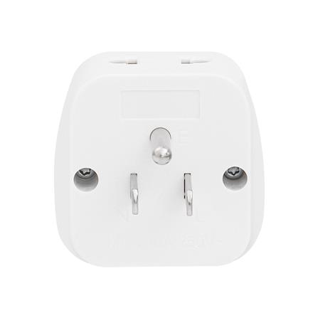 ปลั๊กแปลง 3 ขาแบน 2 IN 1 ELECKTA EL16A-B 3600W 16 แอมป์ สีขาว_2