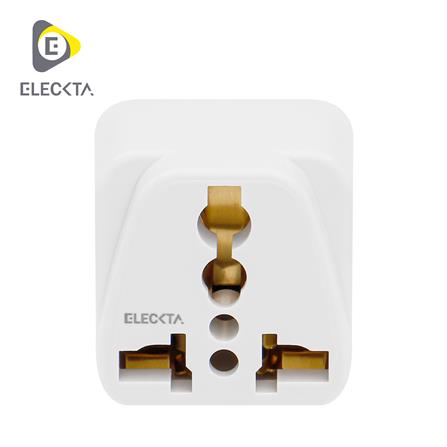 ปลั๊กแปลง 2 ขากลม ELECKTA EL10A-A 10 แอมป์ สีขาว_0