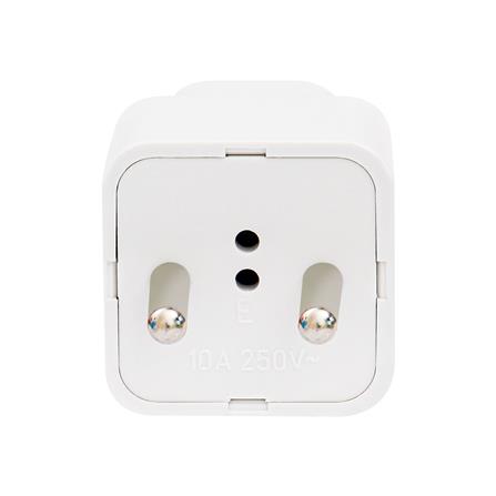 ปลั๊กแปลง 2 ขากลม ELECKTA EL10A-A 10 แอมป์ สีขาว_2