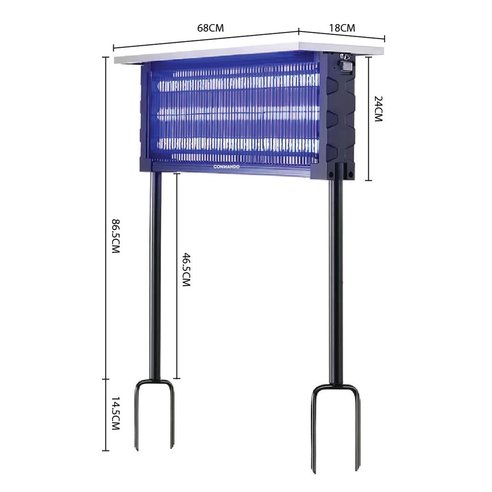 เครื่องช็อตยุงและแมลงโซล่าเซลล์ COMMANDO 20 วัตต์