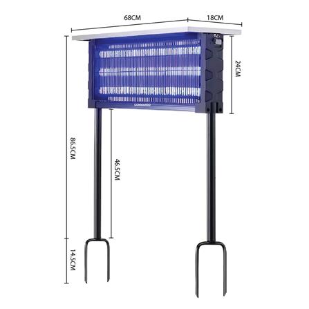 เครื่องช็อตยุงและแมลงโซล่าเซลล์ COMMANDO 20 วัตต์_3
