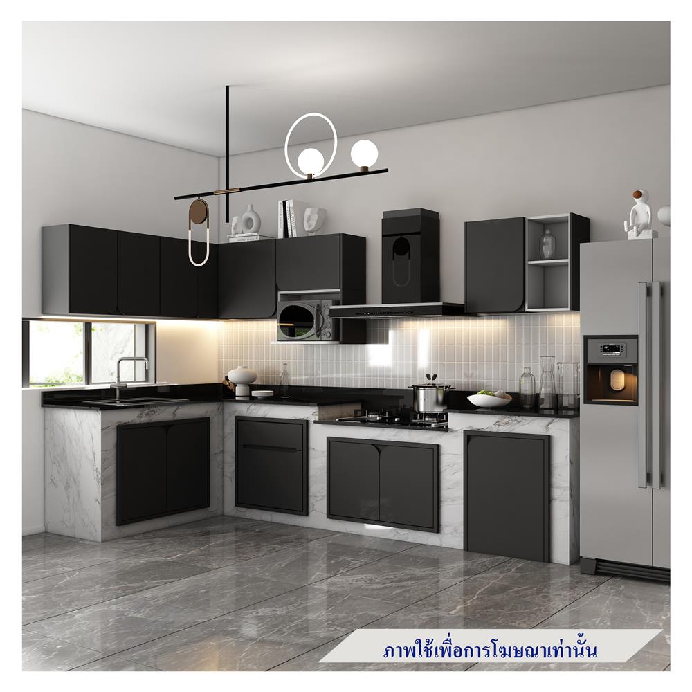 ตู้แขวนเดี่ยวเปิดขวา KITZCHO CURVE 60x40 ซม. สี GREY GRAPHITE