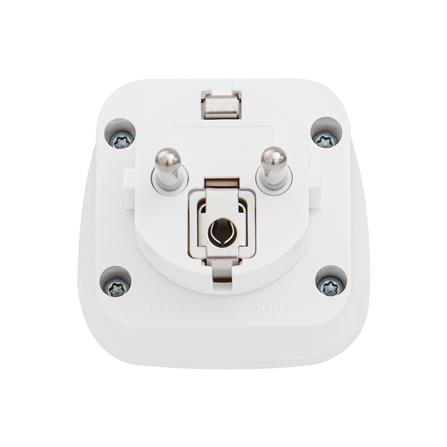 ปลั๊กแปลง 2 ขากลม 2 IN 1 ยุโรป ELECKTA EL16A-EU 3600W 16 แอมป์ สีขาว_2