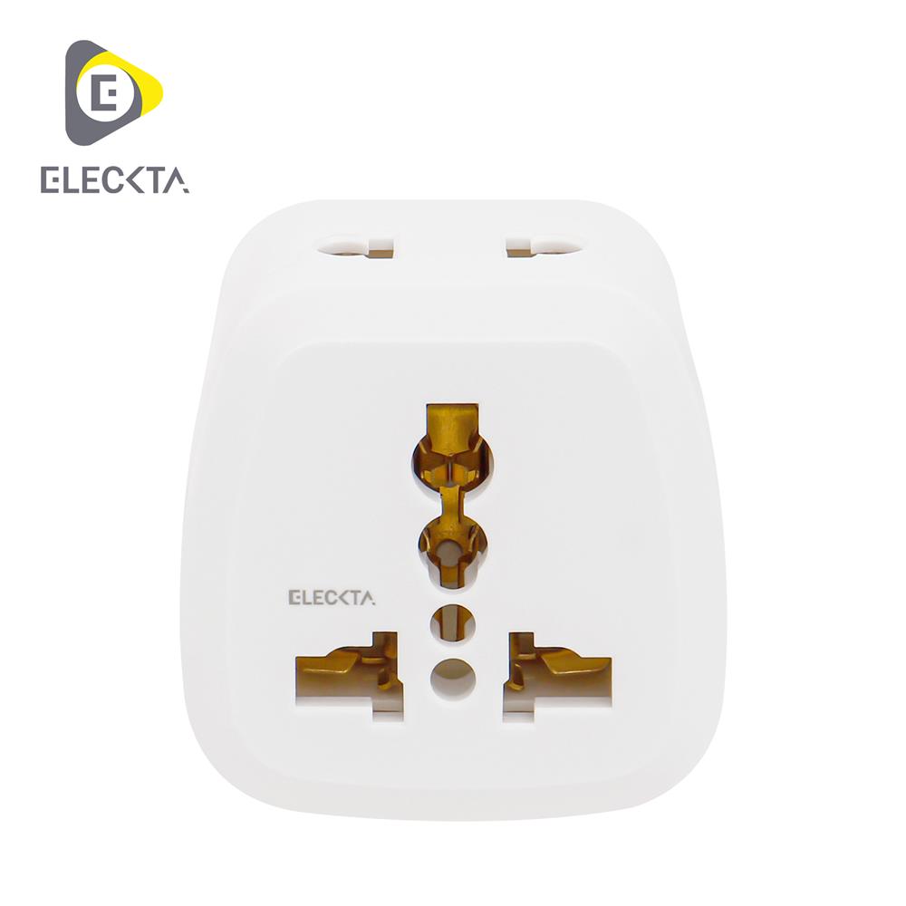 ปลั๊กแปลง 2 ขากลม 2 IN 1 ELECKTA EL16A-A 3600W 16 แอมป์ สีขาว