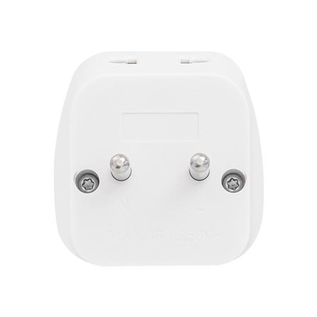 ปลั๊กแปลง 2 ขากลม 2 IN 1 ELECKTA EL16A-A 3600W 16 แอมป์ สีขาว_2