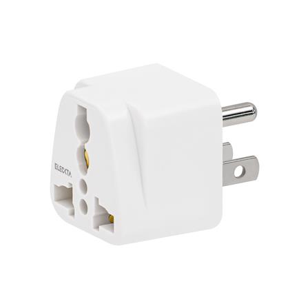 ปลั๊กแปลง 3 ขาแบน ELECKTA EL10A-B 10 แอมป์ สีขาว_1