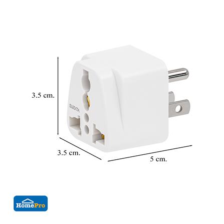 ปลั๊กแปลง 3 ขาแบน ELECKTA EL10A-B 10 แอมป์ สีขาว_6