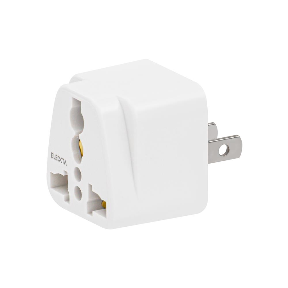 ปลั๊กแปลง 2 ขาแบน ELECKTA EL10A-E 10 แอมป์ สีขาว