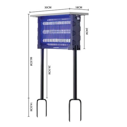 เครื่องช็อตยุงและแมลงโซล่าเซลล์ COMMANDO 10 วัตต์_2