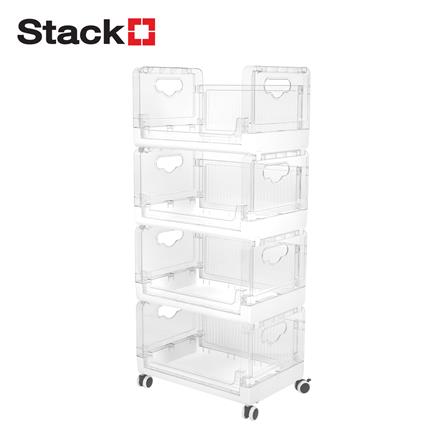 ชั้นวางของพับได้ 4 ชั้น STACKO SKY 42X28X93.7 ซม. สีใส_0