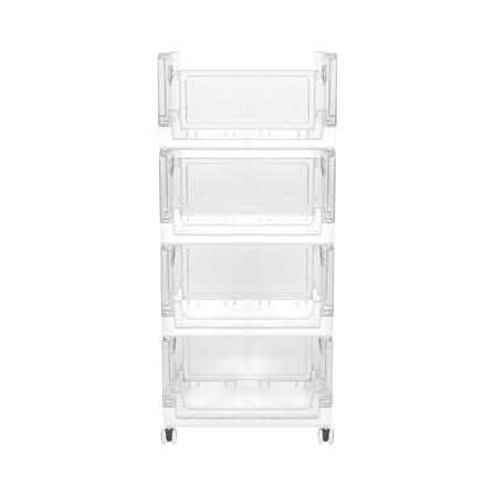 ชั้นวางของพับได้ 4 ชั้น STACKO SKY 42X28X93.7 ซม. สีใส_2