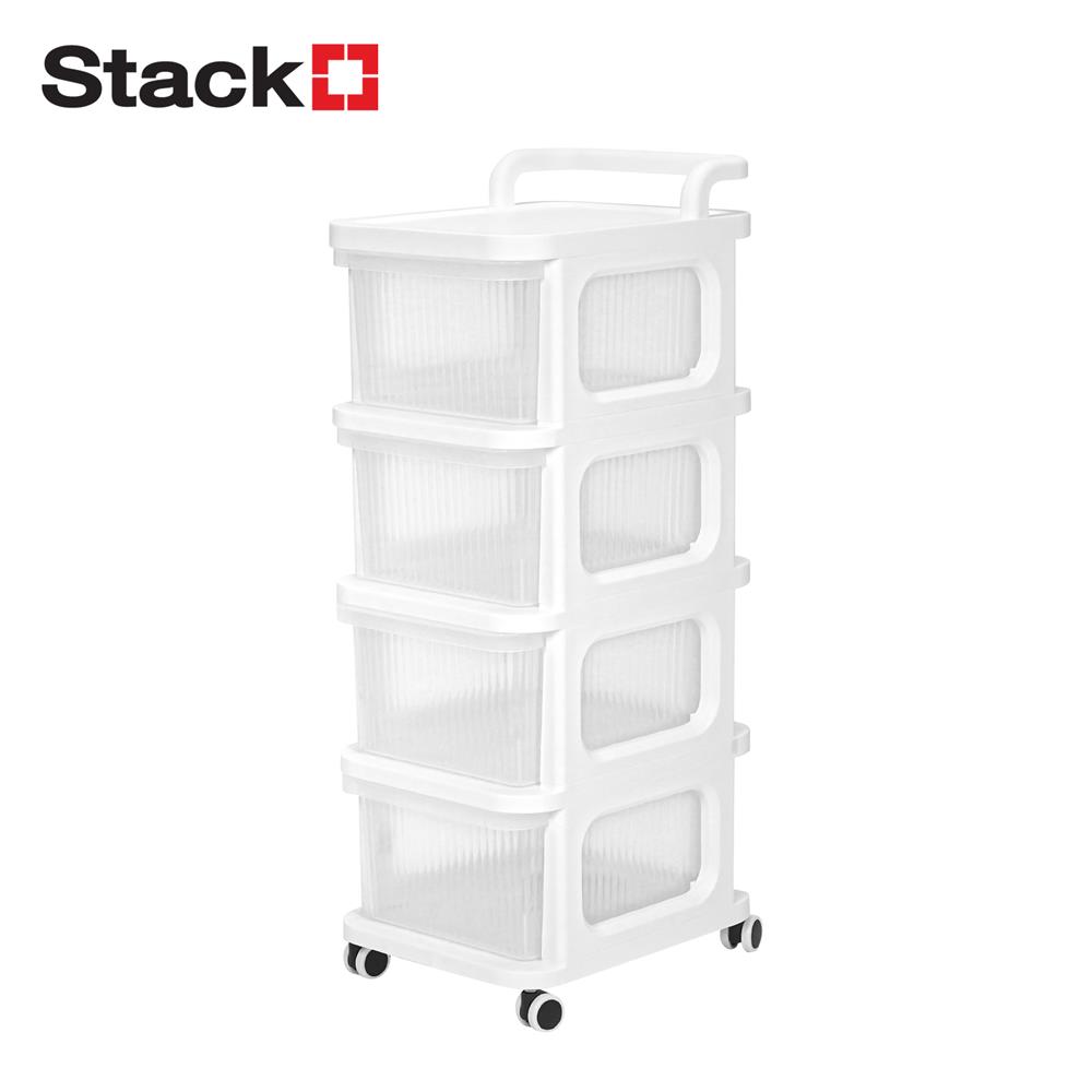 ตู้ลิ้นชัก 4 ชั้น STACKO DEW 38X30X86.5 ซม. สีใส_0