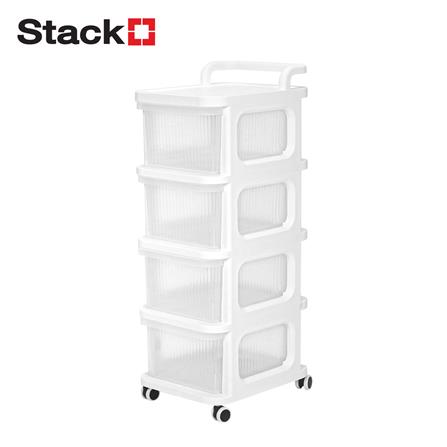 ตู้ลิ้นชัก 4 ชั้น STACKO DEW 38X30X86.5 ซม. สีใส_1