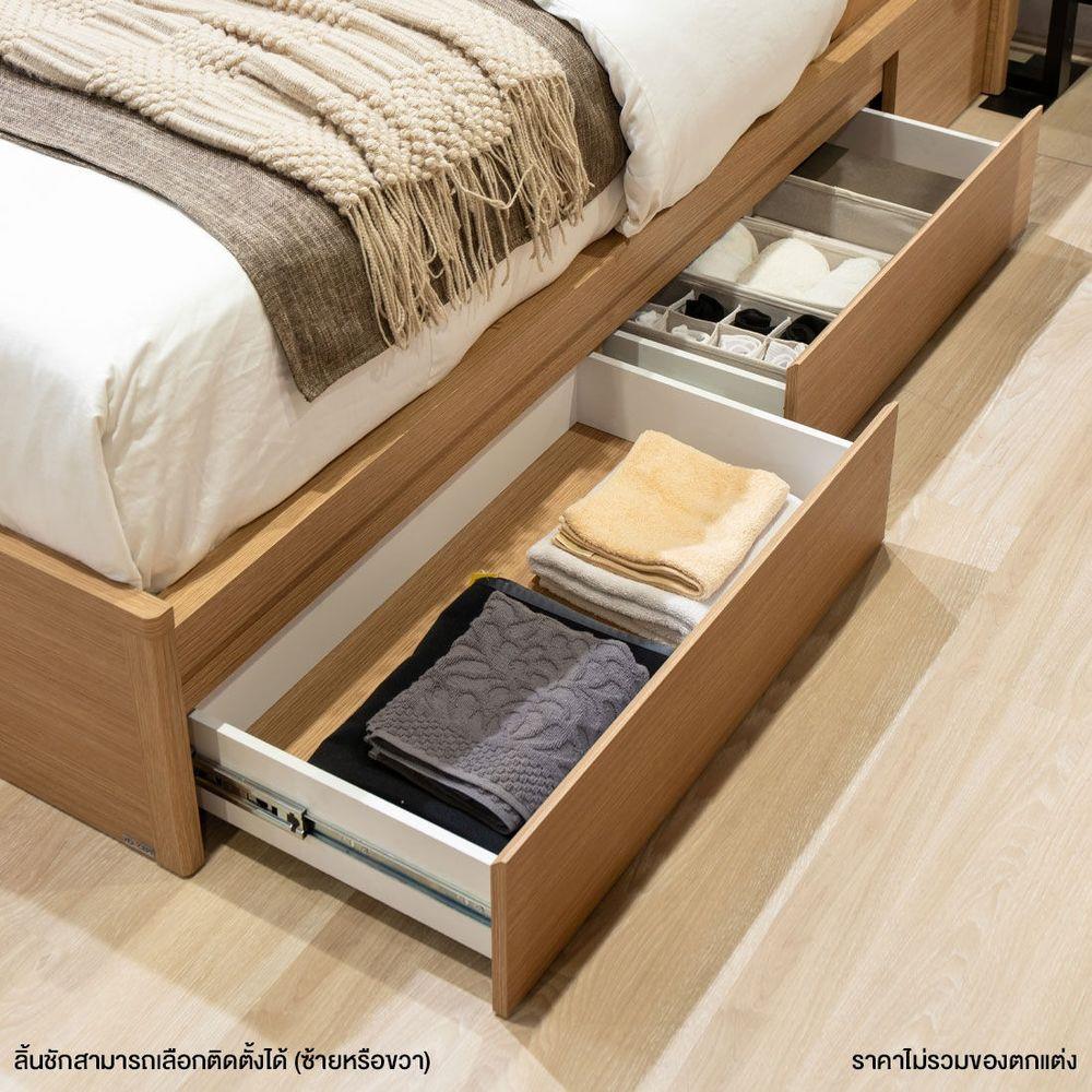 เตียง 5 ฟุต KONCEPT TIMBUR 19236141 สีโอ๊ค