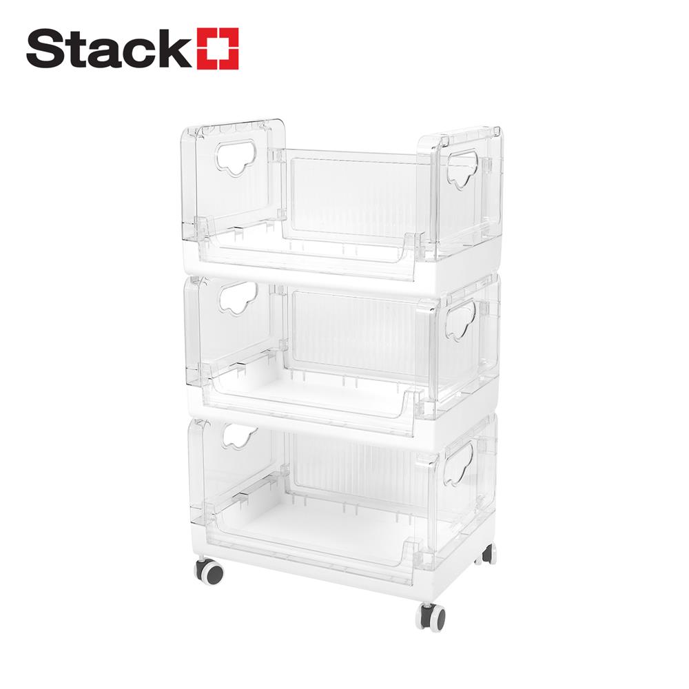 ชั้นวางของพับได้ 3 ชั้น STACKO SKY 42X28X71.7 ซม. สีใส_0