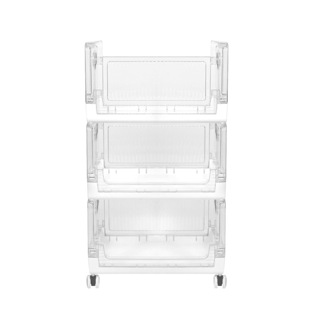 ชั้นวางของพับได้ 3 ชั้น STACKO SKY 42X28X71.7 ซม. สีใส