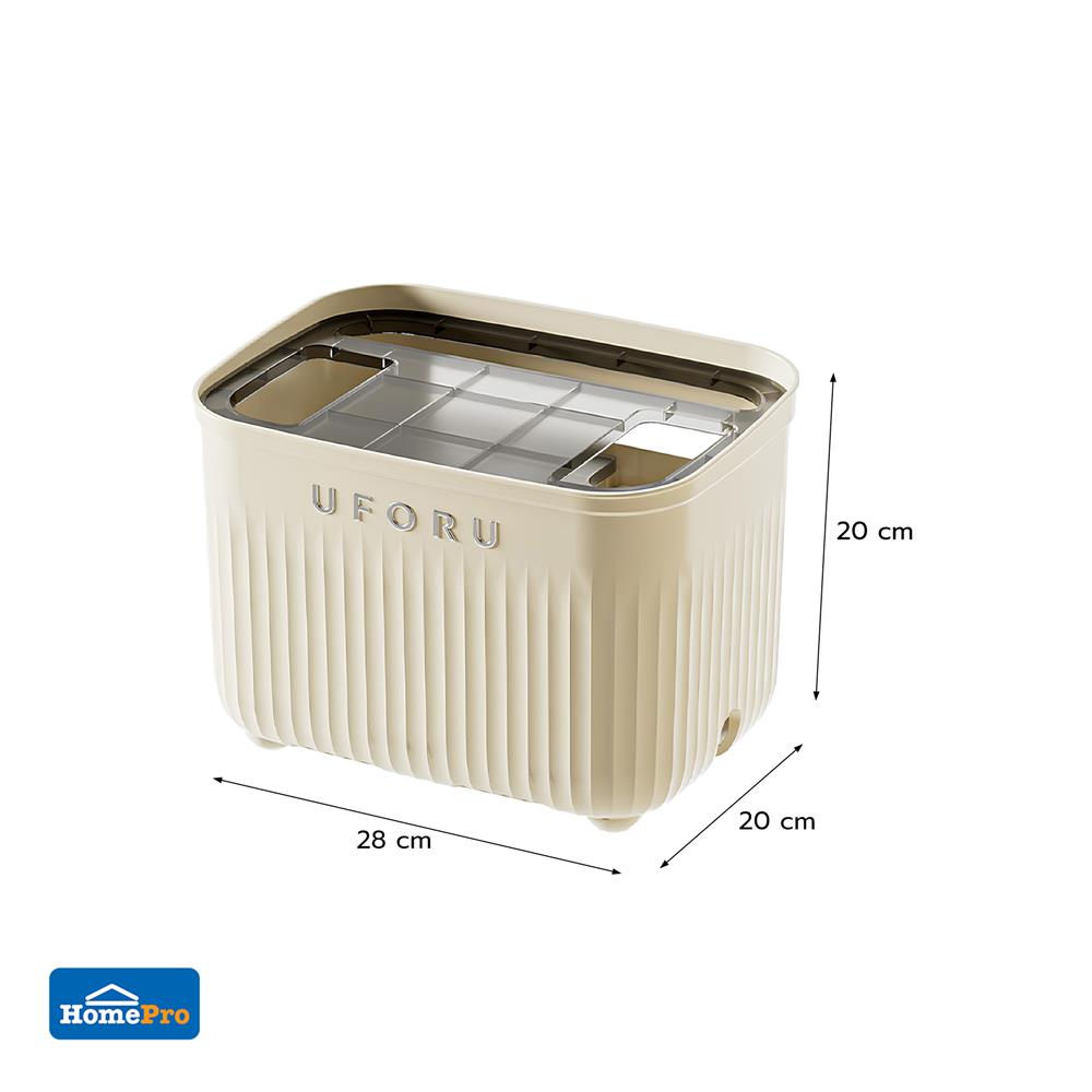 กล่องจัดเก็บเราเตอร์ WI-FI STACKO 20X28X20 ซม. สีครีม