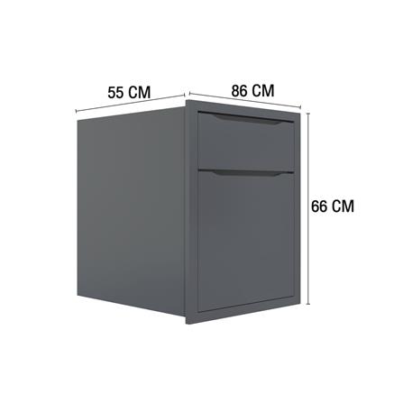 ตู้ลิ้นชัก MJ ECO 86x66 ซม. สี GREY GRAPHITE_3