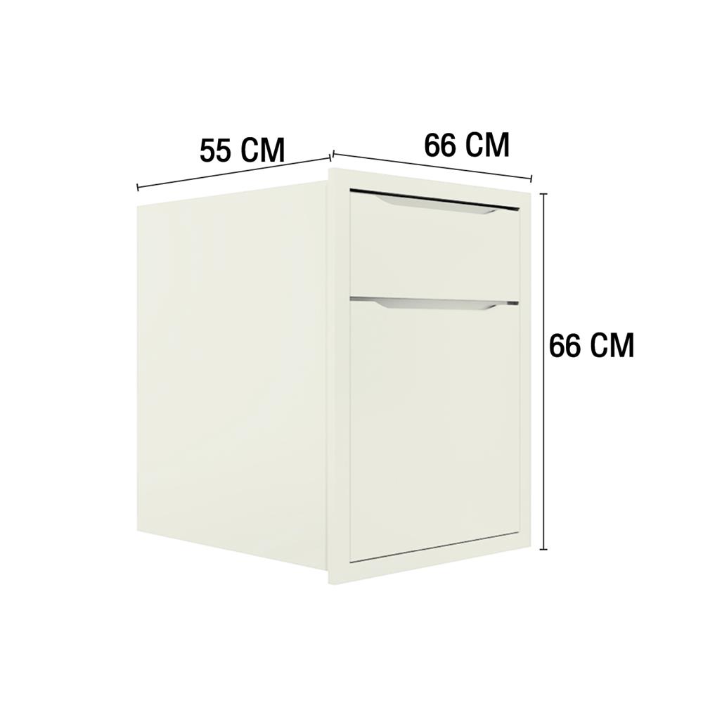 ตู้ลิ้นชัก MJ ECO 66x66 ซม. สี OFF WHITE