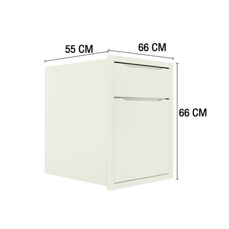 ตู้ลิ้นชัก MJ ECO 66x66 ซม. สี OFF WHITE_3