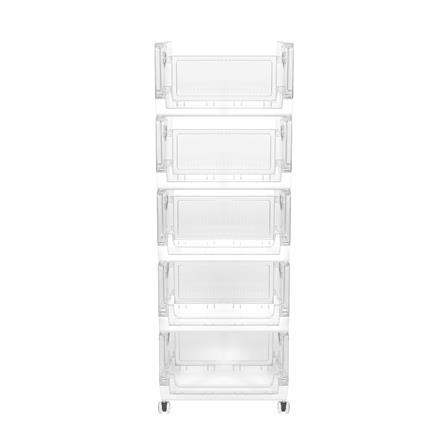 ชั้นวางของพับได้ 5 ชั้น STACKO SKY 42X28X115.7 ซม. สีใส_2