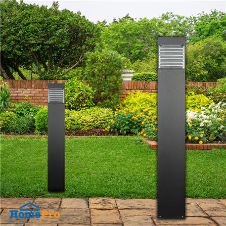 ไฟทางเดิน L&E 9K-01383 สีดำ/ใส/เงิน_2