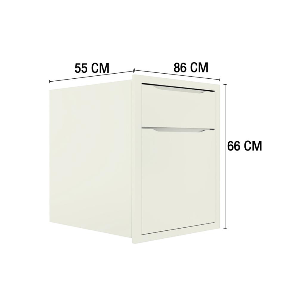 ตู้ลิ้นชัก MJ ECO 86x66 ซม. สี OFF WHITE