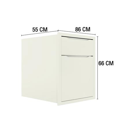 ตู้ลิ้นชัก MJ ECO 86x66 ซม. สี OFF WHITE_3