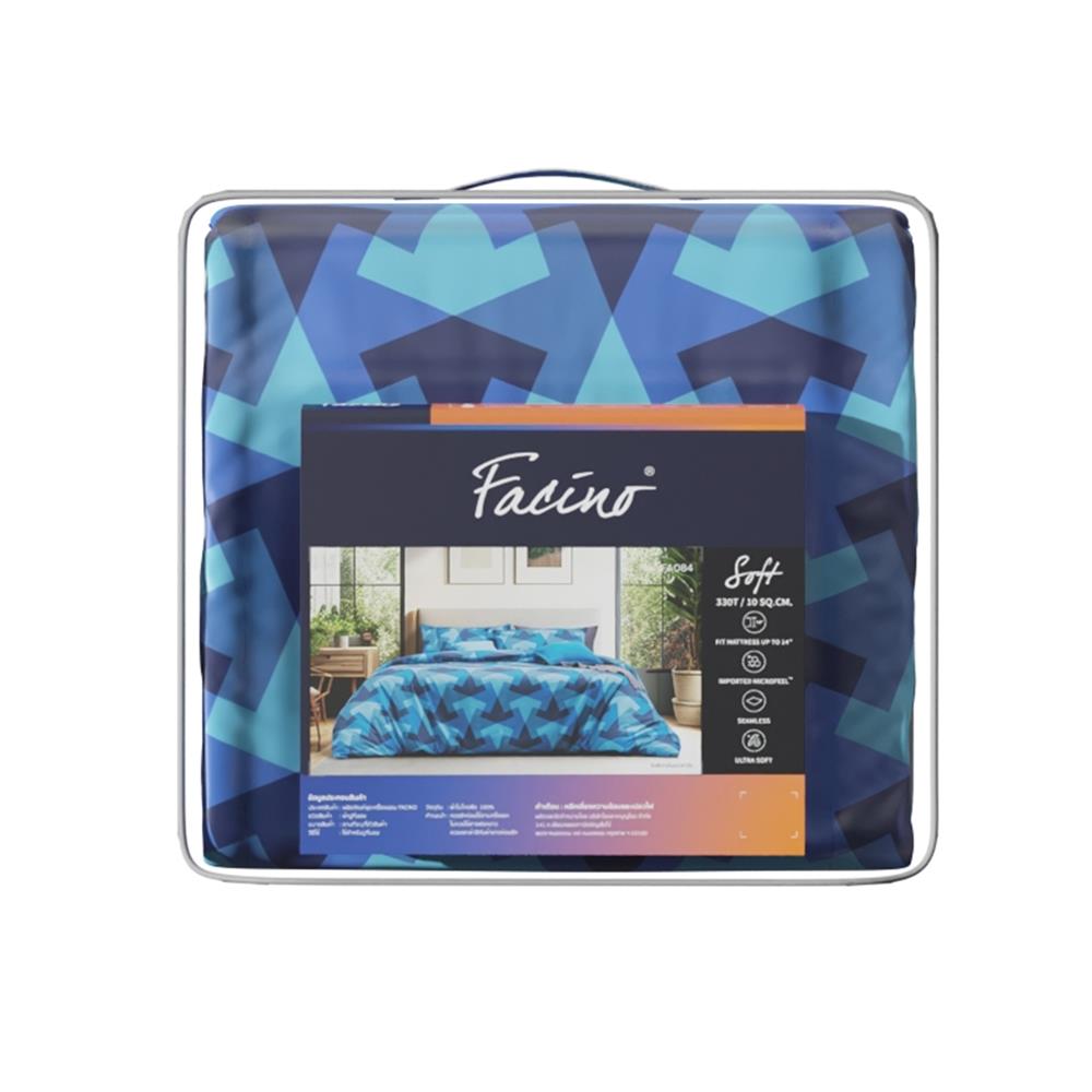 ชุดผ้าปูที่นอน 6 ฟุต (ชุด 6 ชิ้น) FACINO PRINT FA084