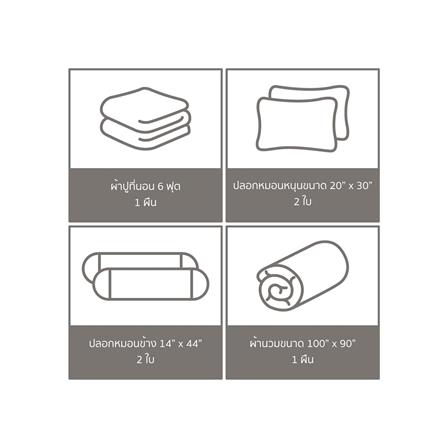 ชุดผ้าปูที่นอน 6 ฟุต (ชุด 6 ชิ้น) FACINO PRINT FA084_5