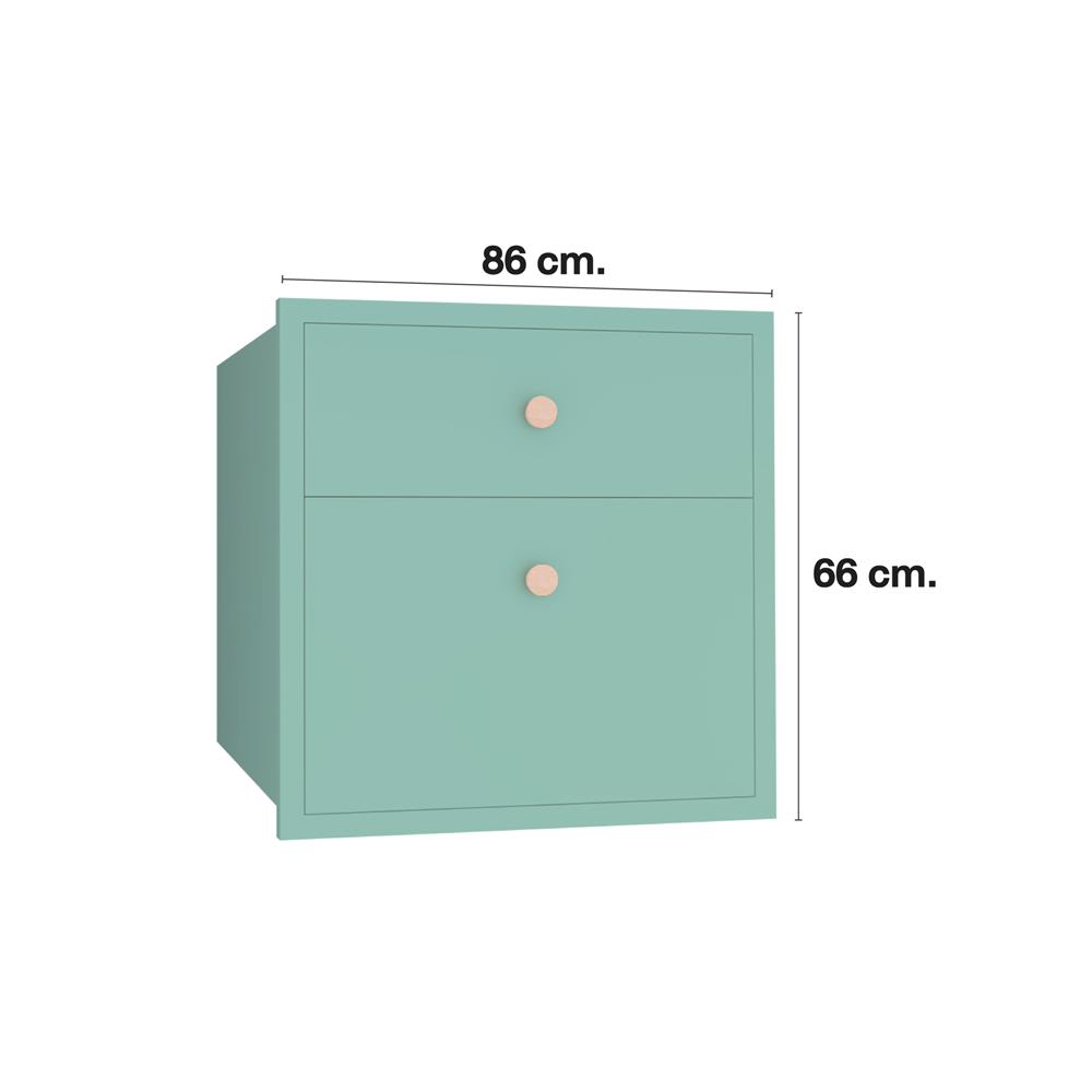 ตู้ลิ้นชัก MJ DOT 86x66 ซม. สี PASTEL MINT