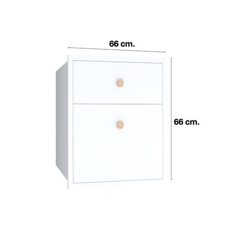 ตู้ลิ้นชัก MJ DOT 66x66 ซม. สี WHITE_3