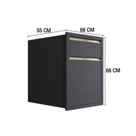 ตู้ลิ้นชัก 2 ชั้น MJ ETERNITY 66x66 ซม. สี GREY GRAPHITE_3