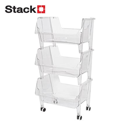 ชั้นวางของ 3 ชั้น STACKO KLARO 42X32.5X79 ซม. สีใส_0