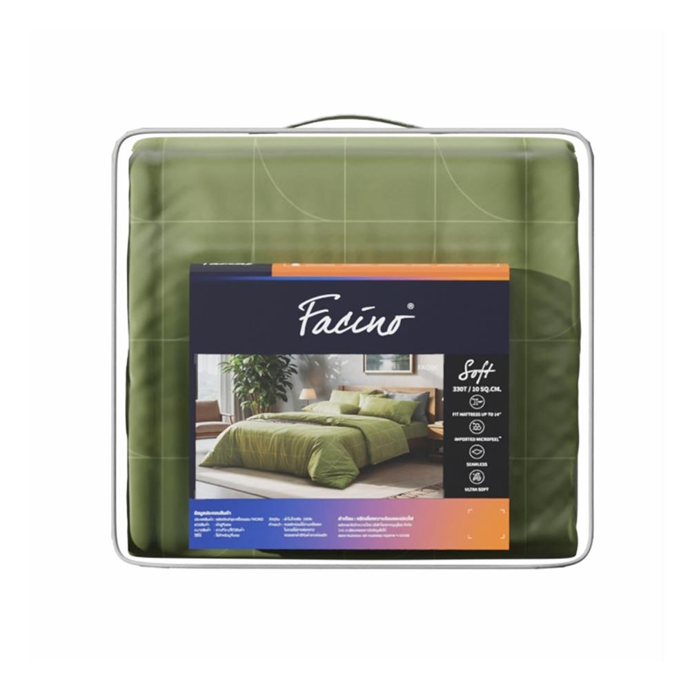 ชุดผ้าปูที่นอน 6 ฟุต (ชุด 6 ชิ้น) FACINO PRINT FA086