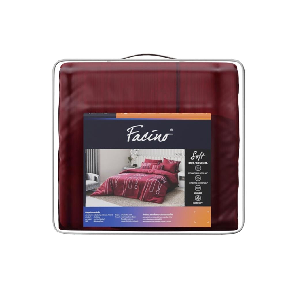 ชุดผ้าปูที่นอน 6 ฟุต (ชุด 6 ชิ้น) FACINO PRINT FA082
