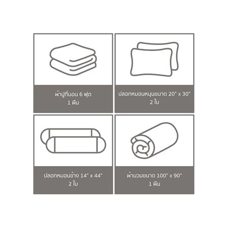 ชุดผ้าปูที่นอน 6 ฟุต (ชุด 6 ชิ้น) FACINO PRINT FA082_5