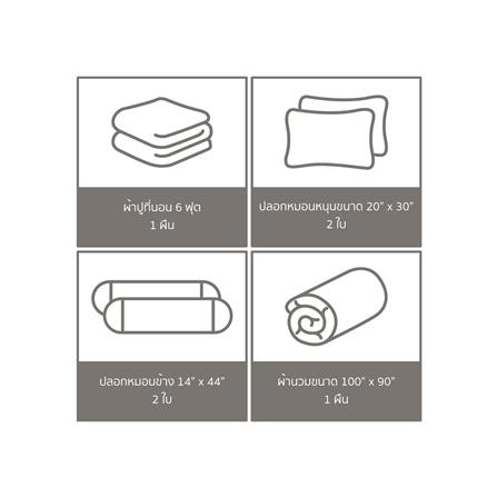 ชุดผ้าปูที่นอน 6 ฟุต (ชุด 6 ชิ้น) FACINO PRINT FA081_5