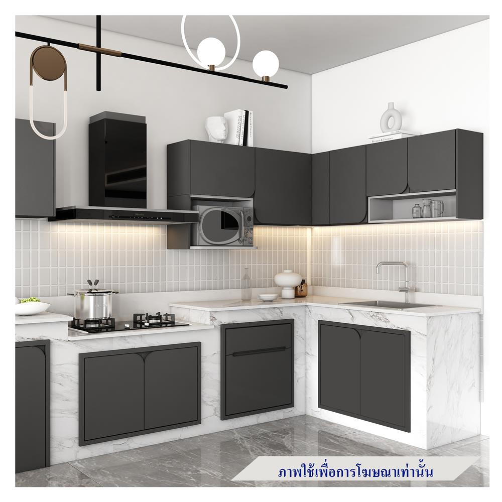 ตู้แขวนคู่ KITZCHO CURVE 80x40 ซม. สี GREY GRAPHITE