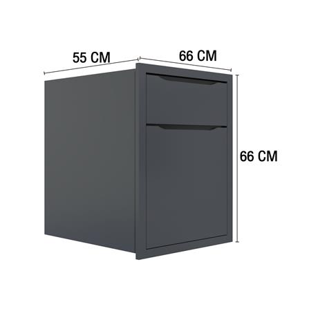 ตู้ลิ้นชัก MJ ECO 66x66 ซม. สี GREY GRAPHITE_3