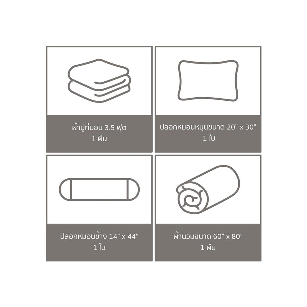 ชุดผ้าปูที่นอน 3.5 ฟุต (ชุด 4 ชิ้น) FACINO PRINT FA080