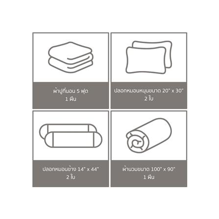 ชุดผ้าปูที่นอน 5 ฟุต (ชุด 6 ชิ้น) FACINO PRINT FA084_5